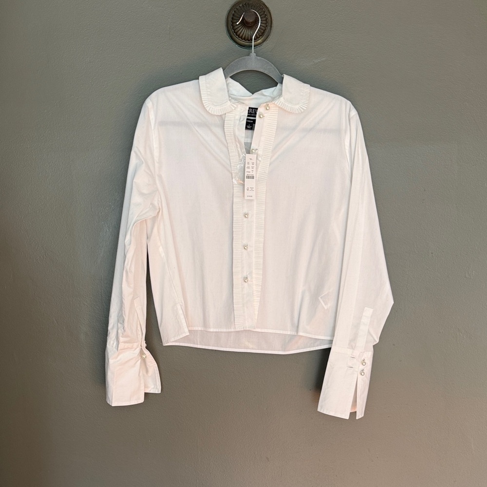J. Crew White Button-Down Shirt